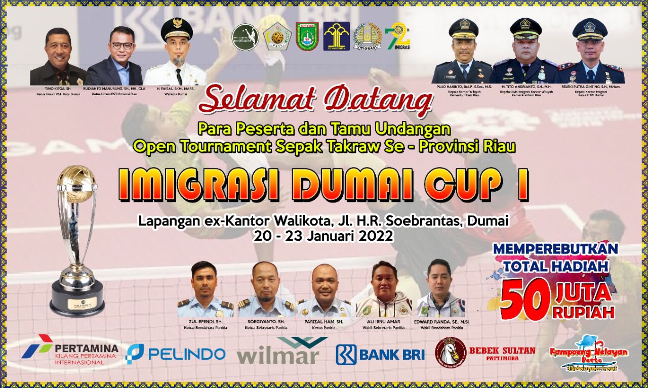 Sambil Menyelam Minum Air, Kantor Imigrasi Kota Dumai Gelar Open Turnamen Imigrasi Cup I Tahun 2022 dan Vaksinasi Massal