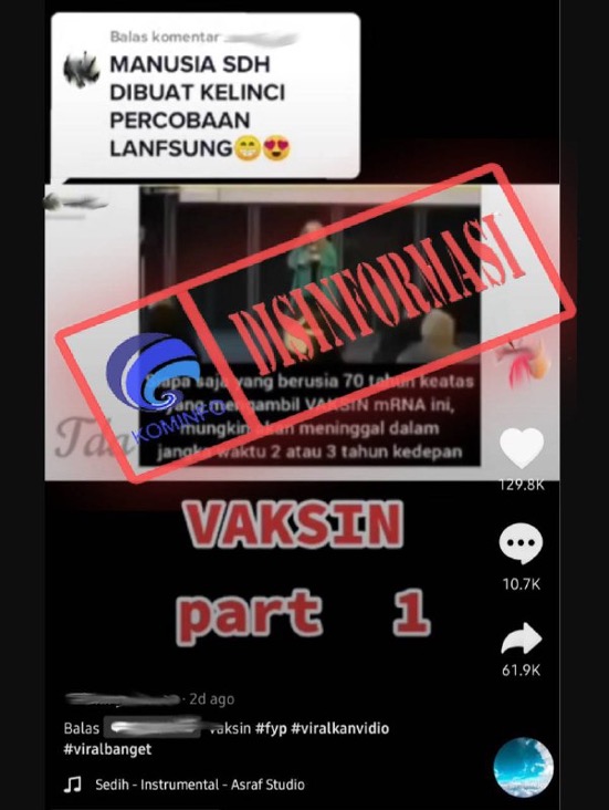 Awas Hoaks Vaksin mRNA Sebabkan Kematian Pada Lansia