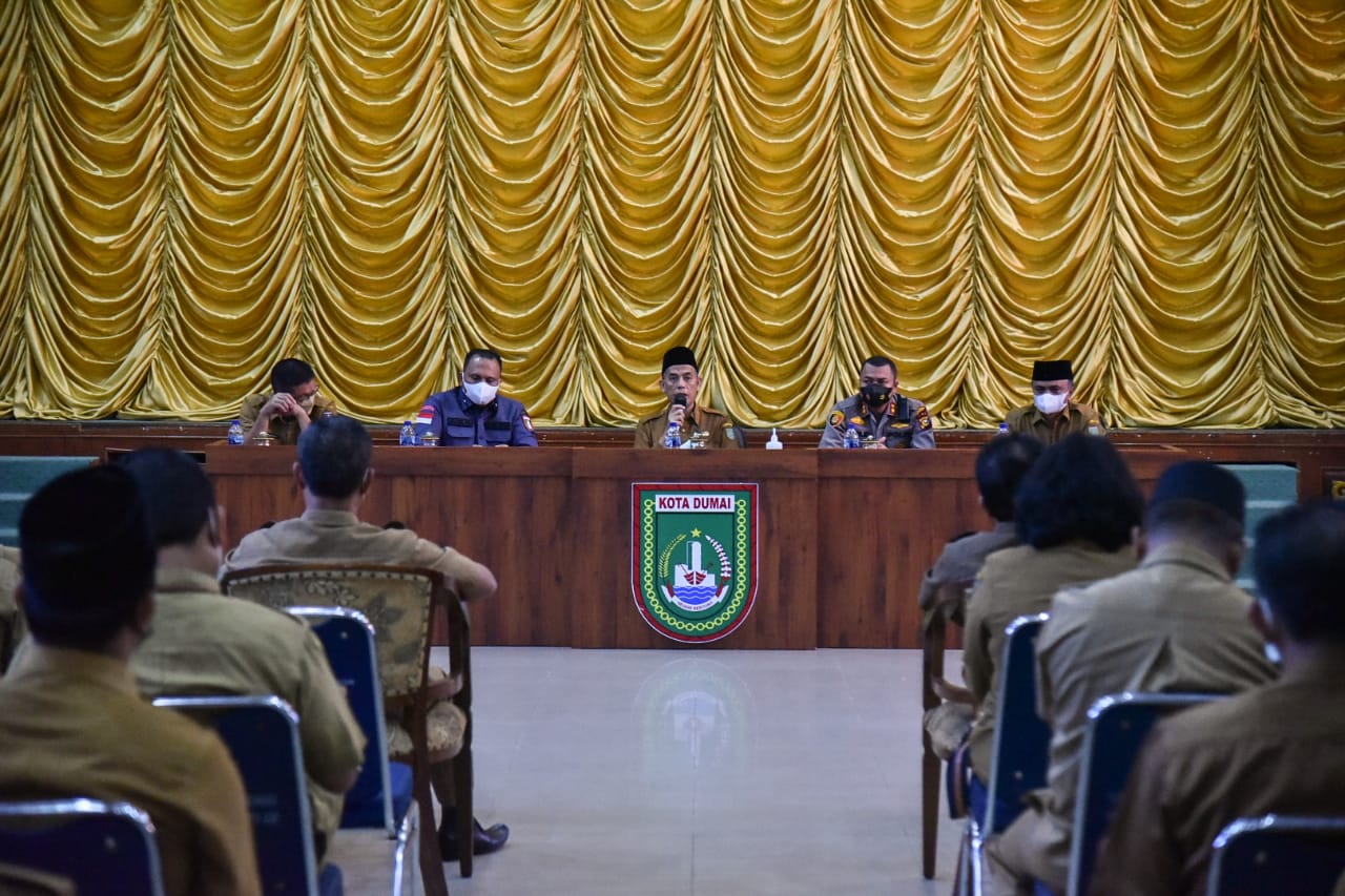 Pimpin Rakor Update Perkembangan Covid, Wali Kota Dumai: Masyarakat Jangan Cuek