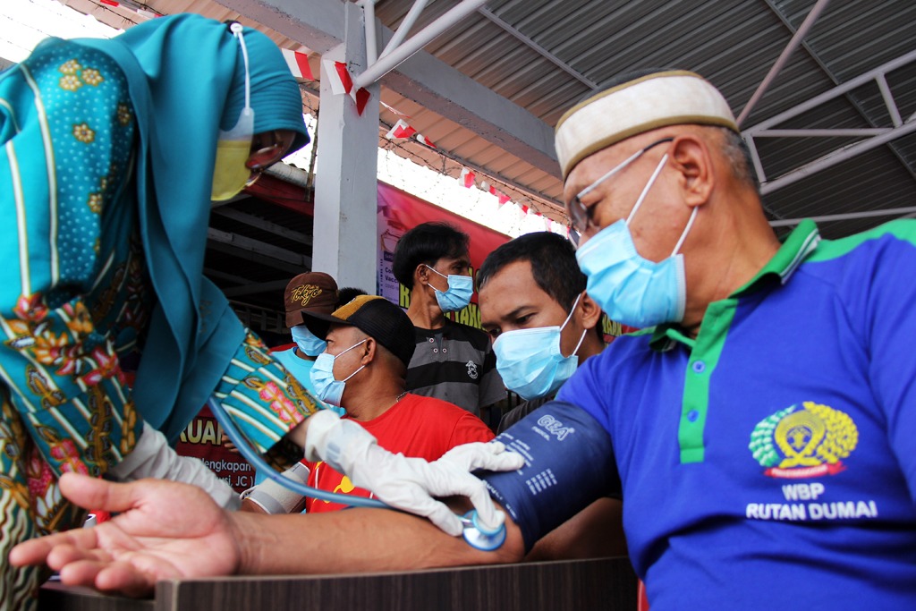 Warga Binaan Rutan Kelas IIB Kota Dumai Ikut Sukseskan Vaksinasi