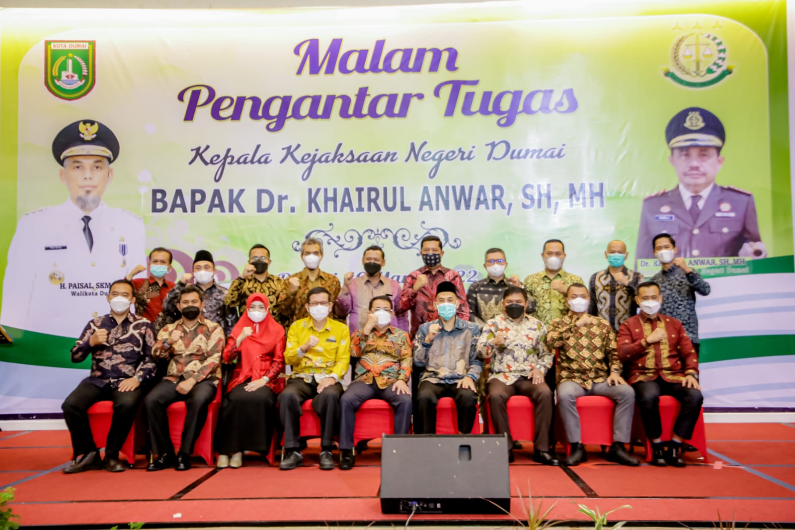 Suasana Hangat Penuh Keakraban, Wali Kota Dumai Hadiri Malam Pengantar Tugas Kajari Dumai