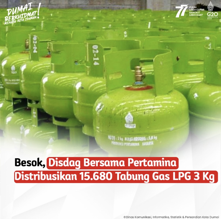 Disdag Bersama Pertamina Distribusikan 15.680 Tabung Gas LPG 3 Kg