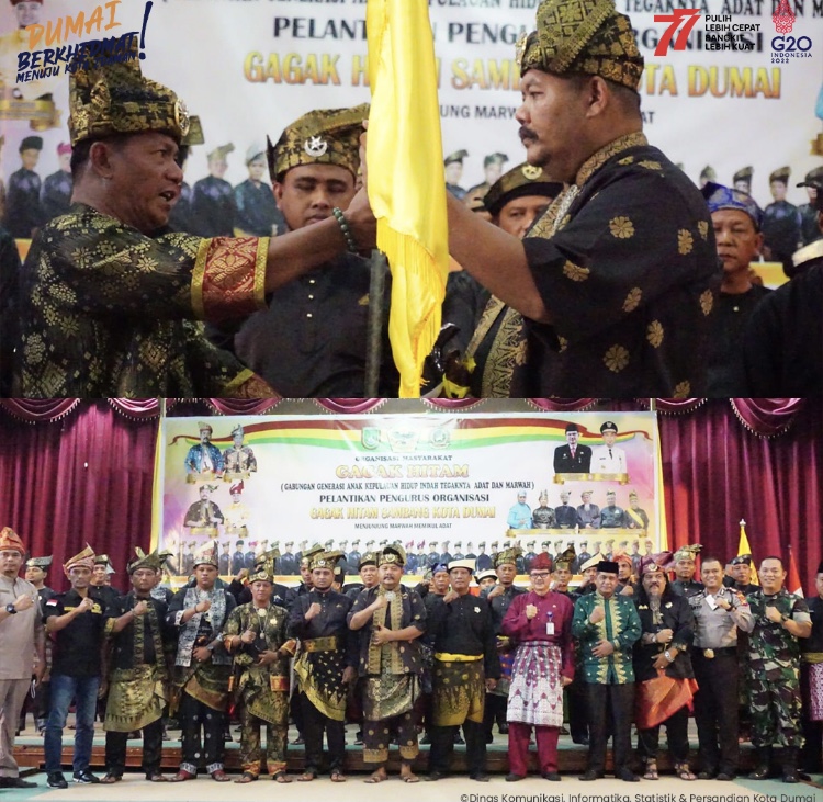 Hadiri Pelantikan Organisasi Gagak Hitam, Sekda: Mari Kita Gandeng Tangan Bangun Dumai