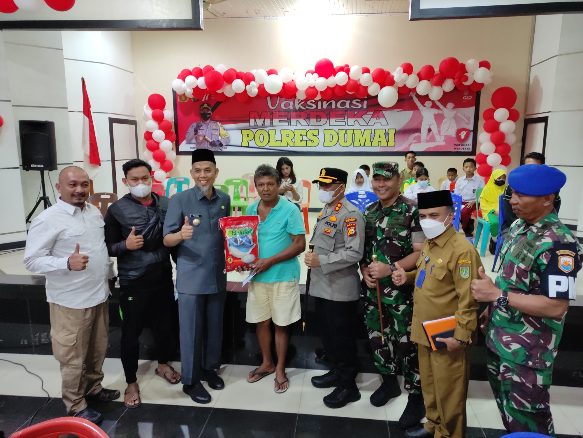 Hadiri Pelaksanan Vaksinasi Merdeka, Wali Kota Siap Wujudkan Vaksinasi 100 Persen Di Daerah Dumai