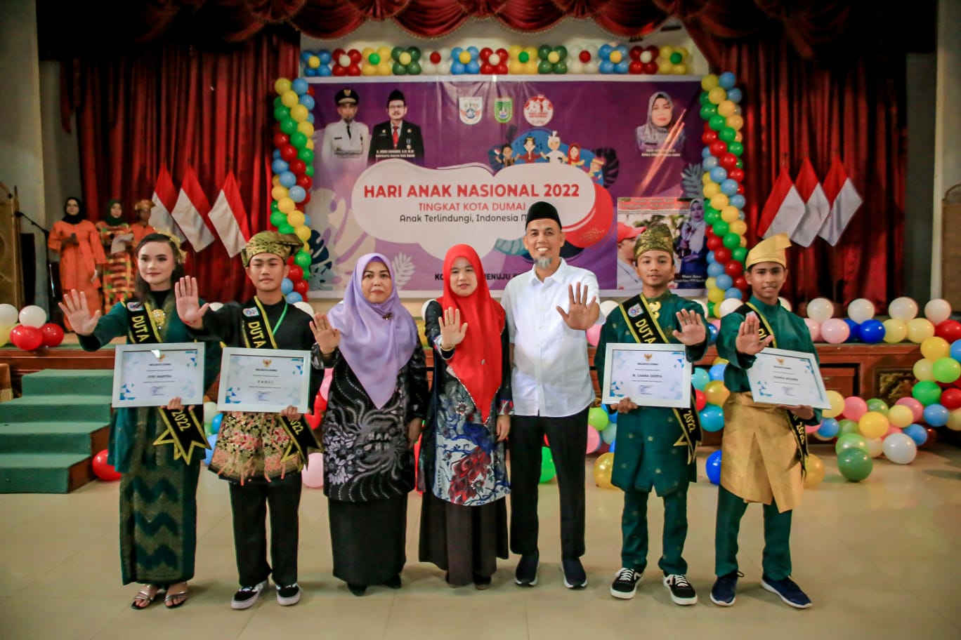 Hadiri Acara Puncak Peringatan Hari Anak Nasional Kota Dumai 2022, Wali Kota: Terus Dukung Kreativitas Anak