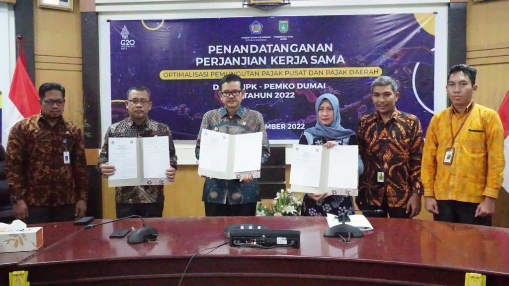 DJP-DJPK Dan Pemko Dumai Tandatangani PKS, Wujud Sinergi Peningkatan Pendapatan Negara Demi Pembangunan Nasional