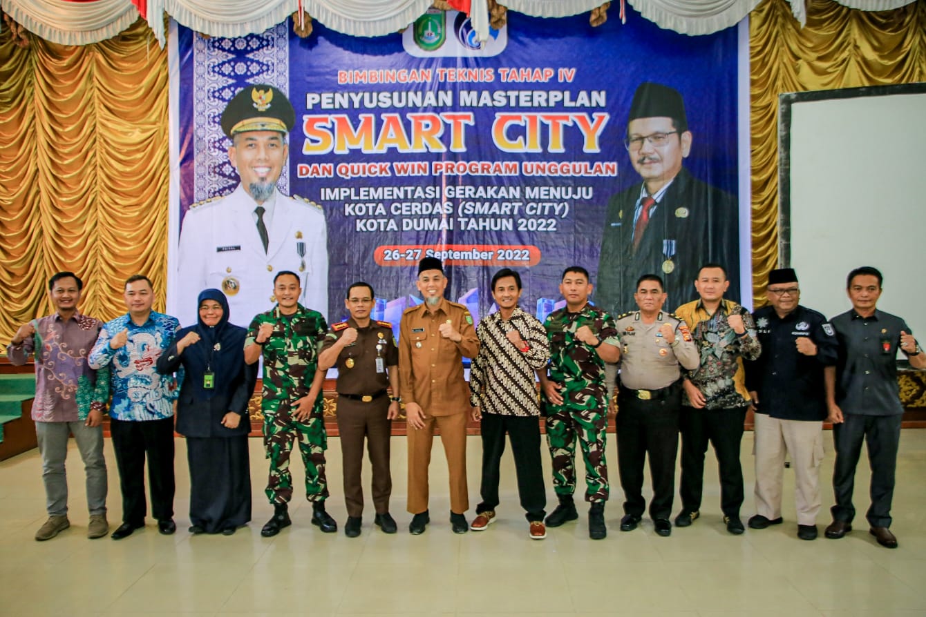 Finalisasi Bimtek Masterplan Smart City dan Quick Win Program Unggulan Kota Dumai, Wali Kota Luncurkan Aplikasi SPBE