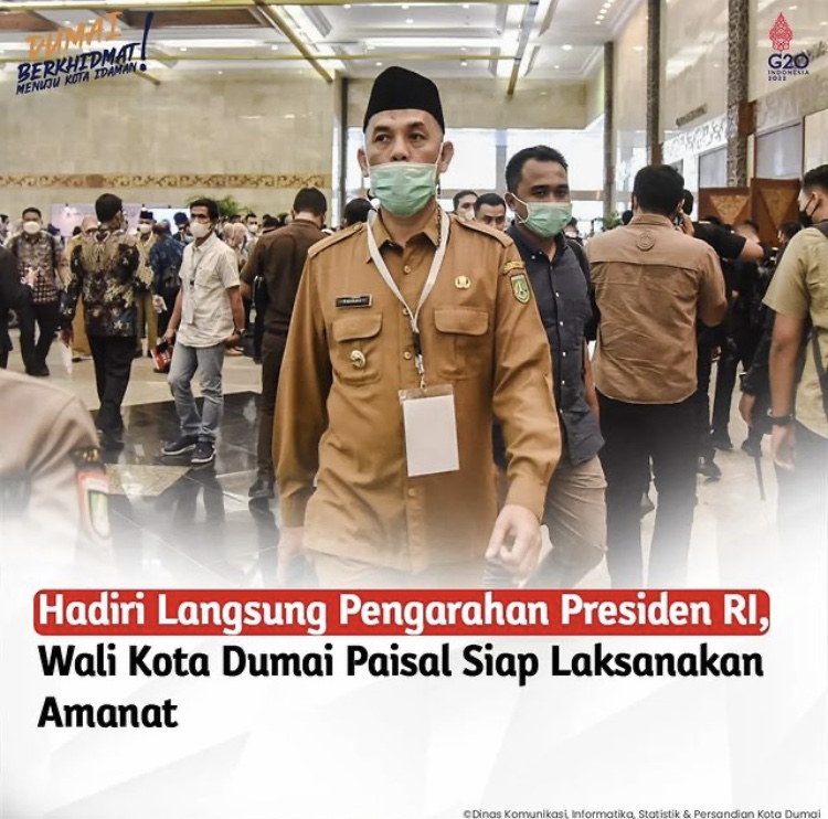 Hadiri Langsung Pengarahan Presiden RI, Wali Kota Dumai Paisal Siap Laksanakan Amanat