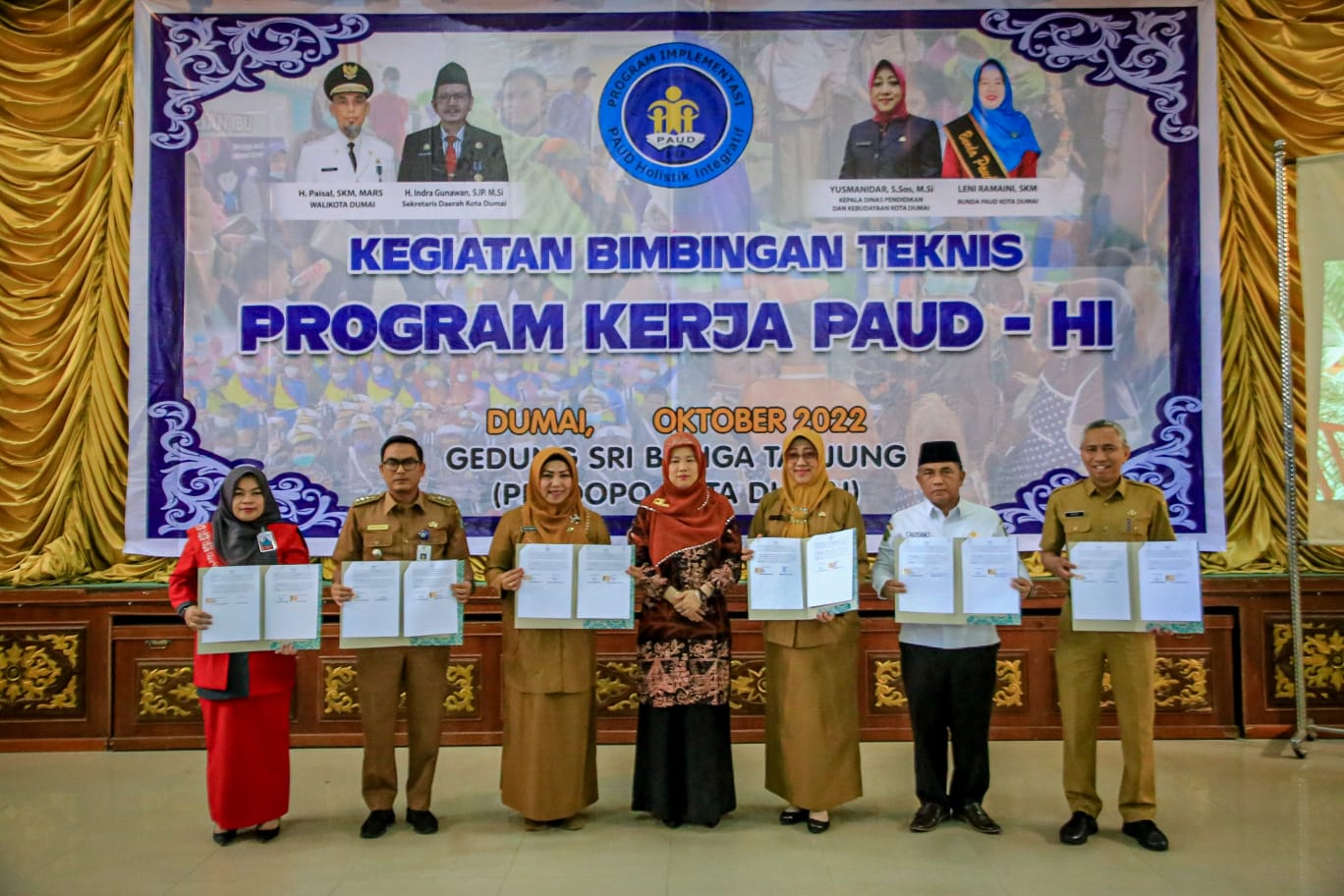 Wali Kota Dumai Buka Secara Resmi Bimtek PAUD-HI, Bunda PAUD Dumai Tandatangani MoU Dengan Sejumlah OPD 