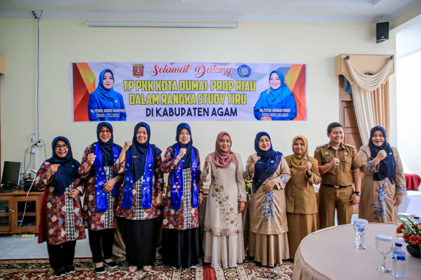Adakan Studi Tiru Di Kabupaten Agam, Ketua TP PKK Kota Dumai : Ilmu Yang Didapat Bisa Diterapkan Di Daerah Kita