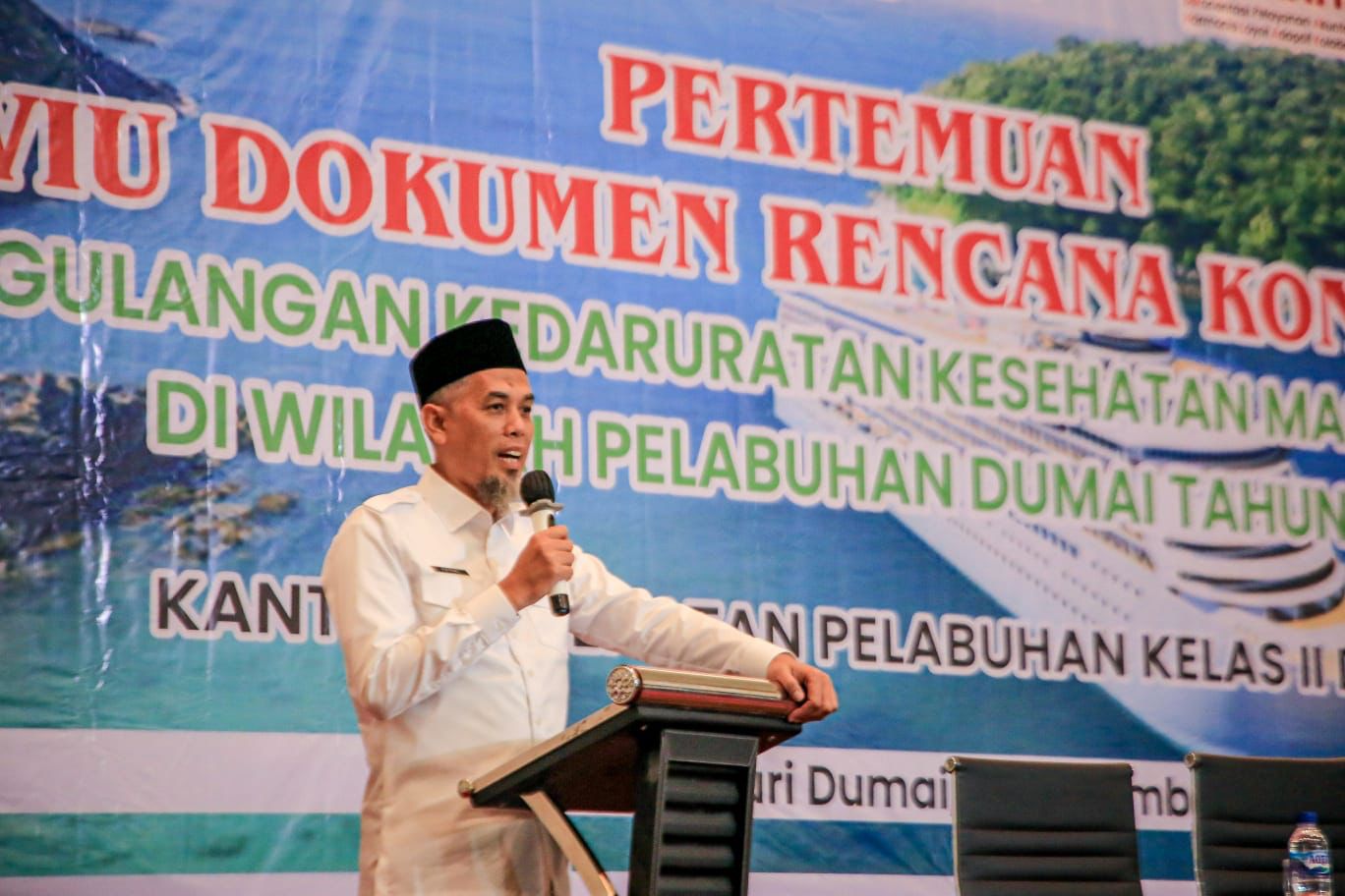 Hadiri Pertemuan Reviu Rencana Kontijensi Penanggulangan KKM di Wilayah Pelabuhan Dumai, Wali Kota: Mutlak Kita Perlukan
