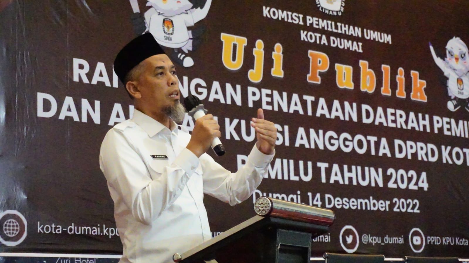 KPU Dumai Gelar Uji Publik Penetapan Dapil Anggota DPRD, Wako Dumai: Jangan Sekedar Seremonial Saja