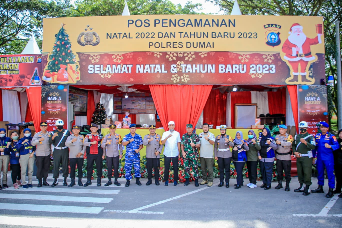 Cek Pos Pengamanan Nataru 2022, Wali Kota Dumai: Tetap Jaga Keamanan Dan Kondusifitas