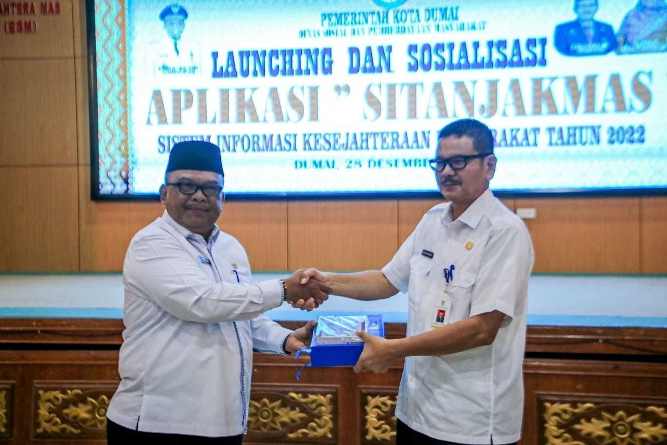 Sekda Dumai Luncurkan Aplikasi Si-TANJAK MAS, Diiringi Penerimaan Dokumen Smart City Dari Kemenkominfo RI