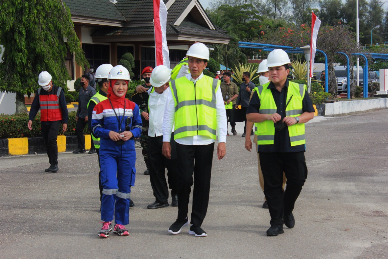 Sambangi Filling Station PT. Pertamina Hulu Rokan Dumai, Presiden Jokowi: Tingkatkan Lifting Migas Nasional
