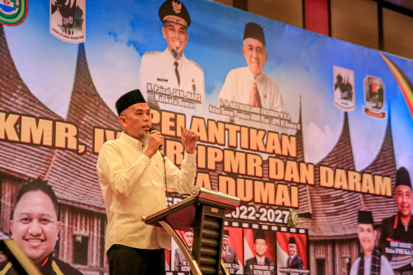 Hadiri Pelantikan IKMR, IWMR, IPMR, Dan Daram, Wali Kota: Mari Bersama Membangun Dumai Kota Idaman 