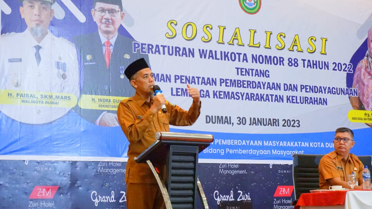 Dibuka Secara Resmi Oleh Wali Kota, Dinsos PM Dumai Sosialisasikan Perwako Nomor 88 Tahun 2022