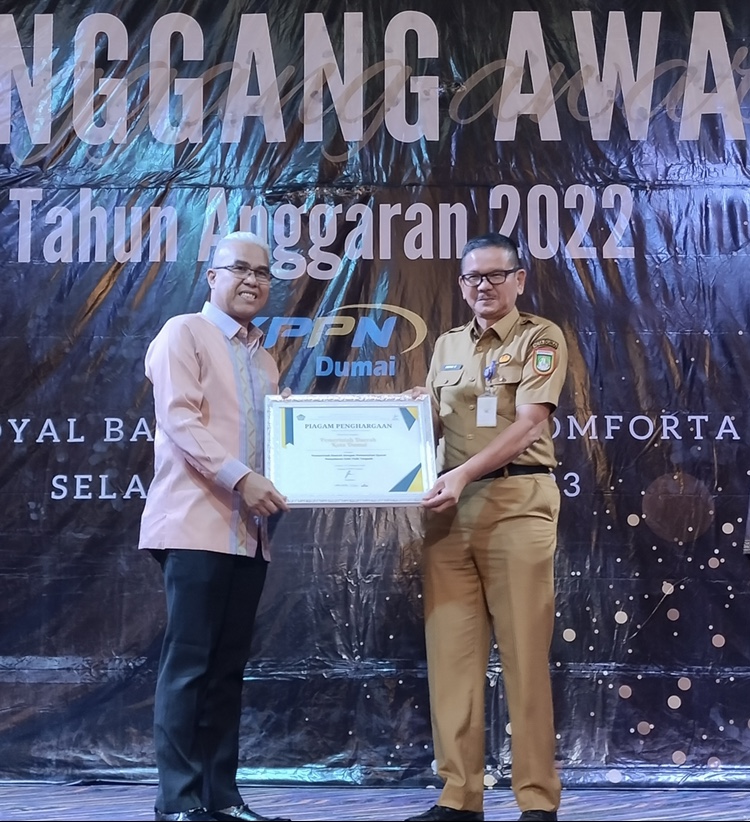 Baik Dalam Kelola Anggaran, Pemko Dumai Raih Gelanggang Awards Tahun 2022