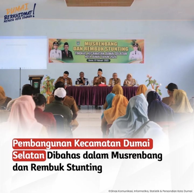 Pembangunan Kecamatan Dumai Selatan Dibahas dalam Musrenbang dan Rembuk Stunting