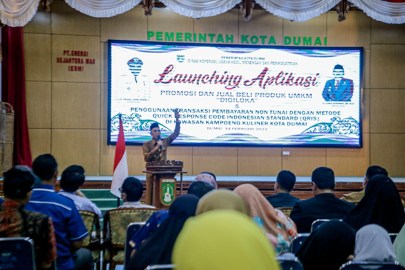 Wali Kota Dumai resmi luncurkan platform Aplikasi Digiloka dan Sosialisasi Transaksi Non Tunai menggunakan QRIS