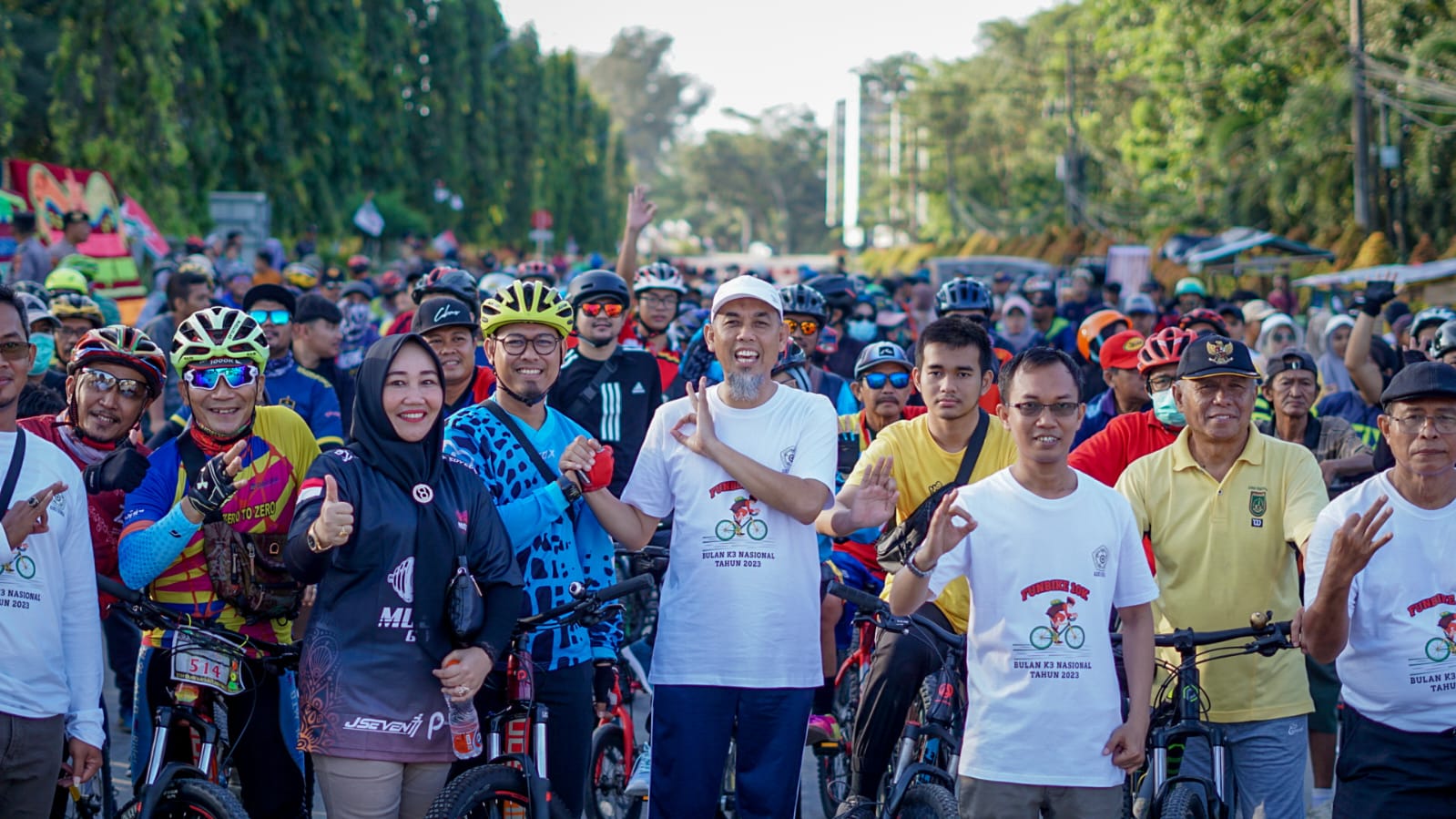 Bersama A2K3, Wali Kota Dumai Buka Fun Bike Sejauh 10 KM