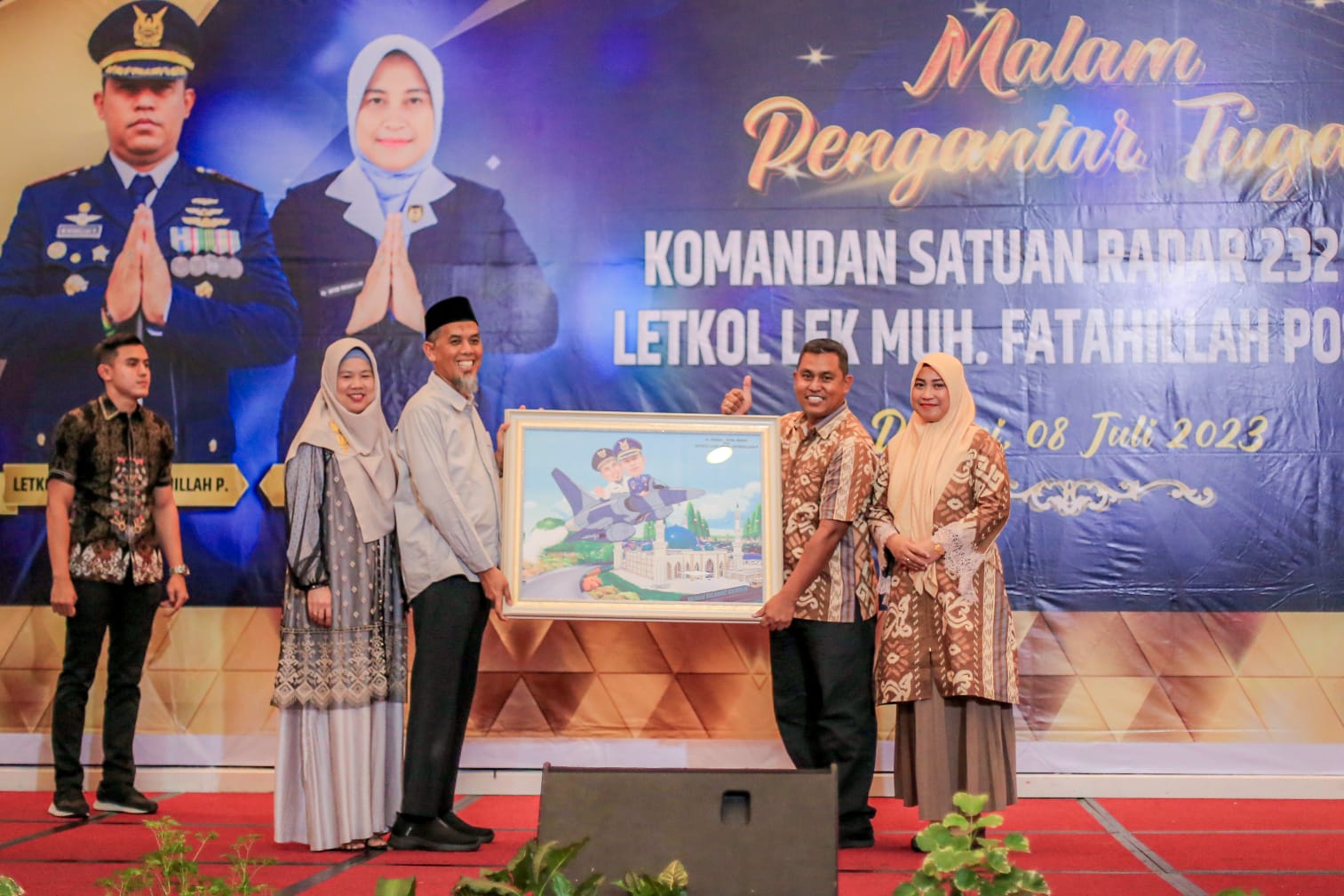 Wali Kota Dumai Hadiri Malam Pengantar Tugas Komandan Satuan Radar 232 Dumai Letkol Lek Muh. Fatahillah Possumah. 