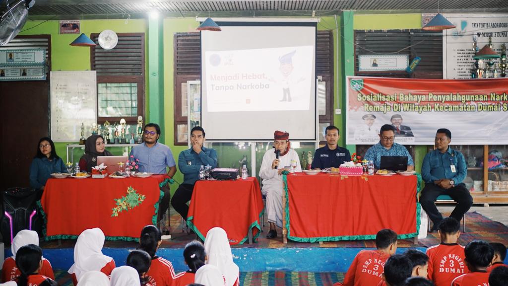 Diskominfotiksan Kota Dumai Berikan Materi Pencegahan Penyimpangan Informasi Pada Sosialisasi Pencegahan Peredaran Narkoba Di Wilayah Kecamatan Dumai Selatan