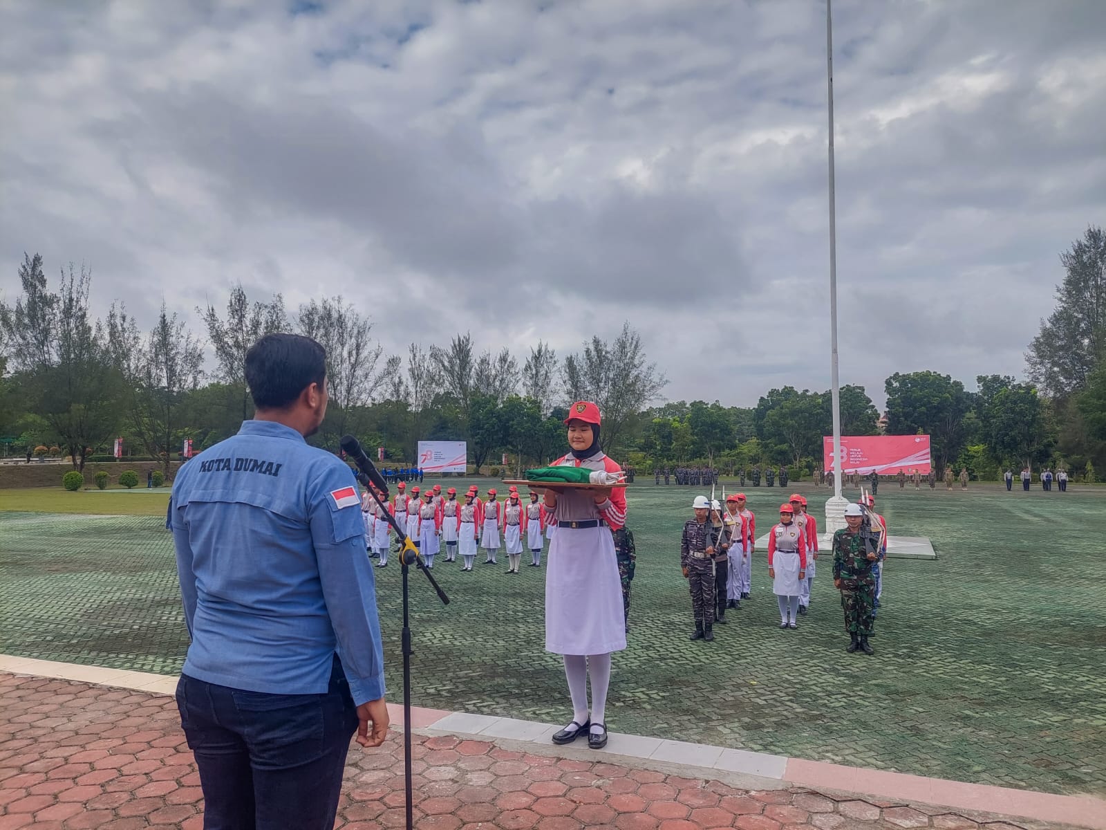 Persiapan Puncak Upacara Peringatan HUT RI ke-78 Tingkat Kota Dumai, Pemko Dumai Gelar Geladi Untuk Memperkuat Latihan Menjelang Puncak Peringatan