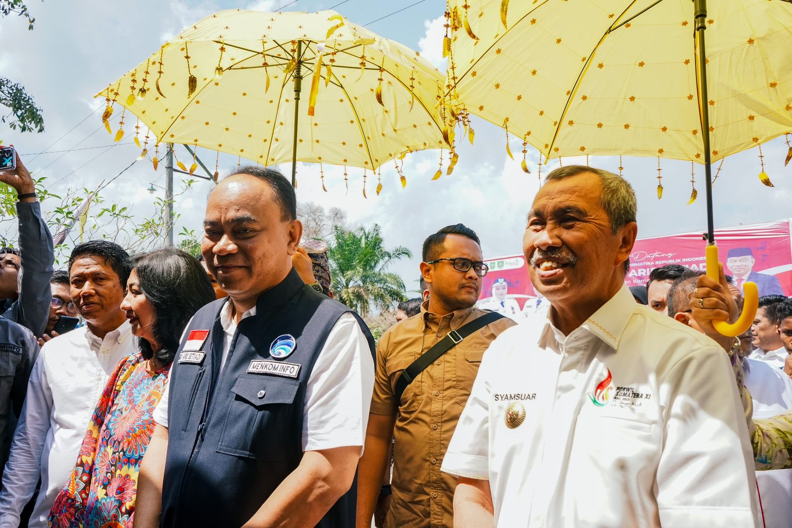 Kunjungi Provinsi Riau, Menkominfo RI Akan Bangun Akses Untuk Beberapa Kabupaten/Kota Yang Masih Memiliki Blank Spot Jaringan