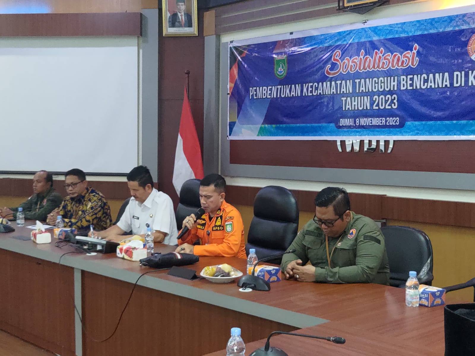 Sekda Kota Dumai Memimpin Sosialisasi Pembentukan Kecamatan Tangguh Bencana Kota Dumai Tahun 2023