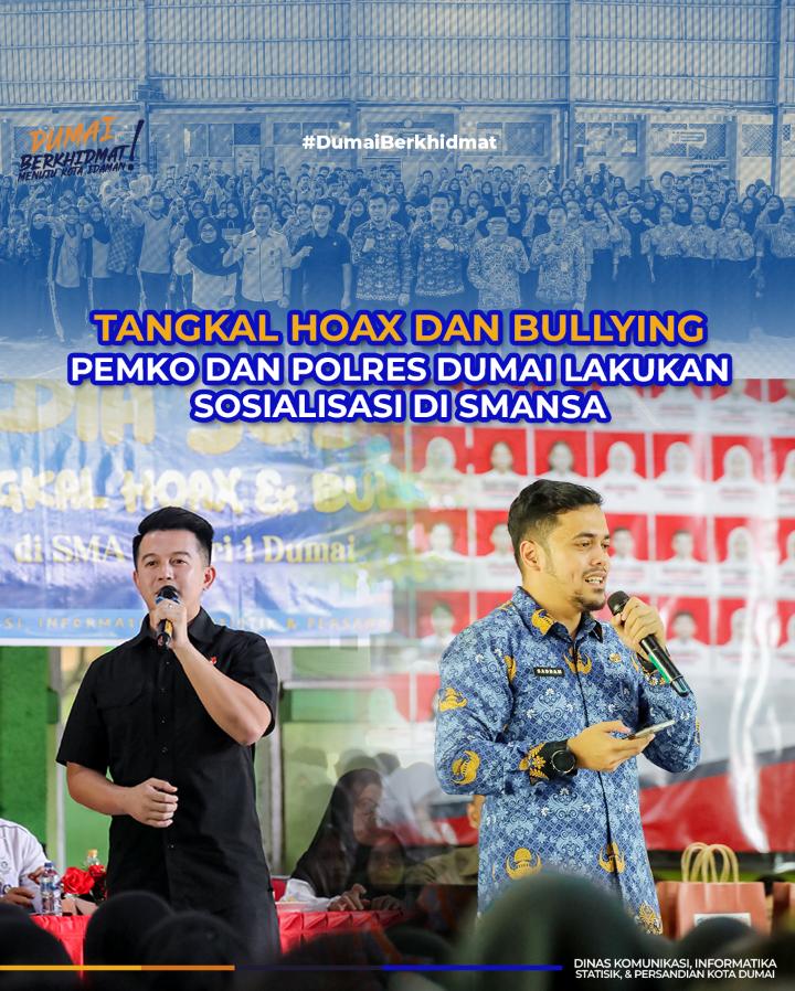 Tangkal Hoax dan Bullying, Pemko dan Polres Dumai Lakukan Sosialisasi di SMANSA