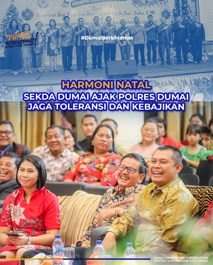 Harmoni Natal: Sekda Dumai Ajak Polres Dumai Jaga Toleransi dan Kebajikan