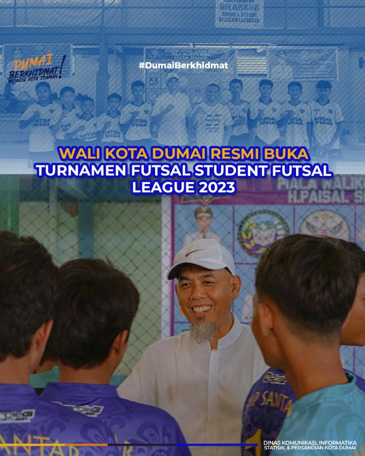 Wali Kota Dumai Resmi Buka Turnamen Futsal Student Futsal League 2023
