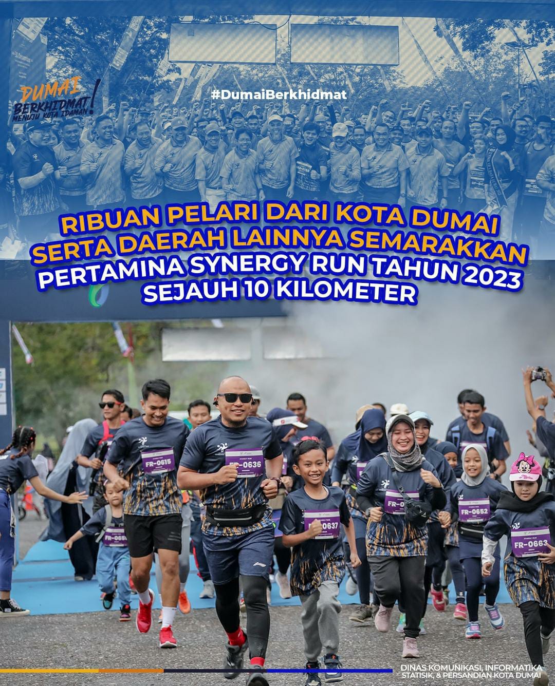 Ribuan Pelari Dari Kota Dumai Serta Daerah Lainnya Semarakkan Pertamina Synergy Run Tahun 2023 Sejauh 10 Kilometer