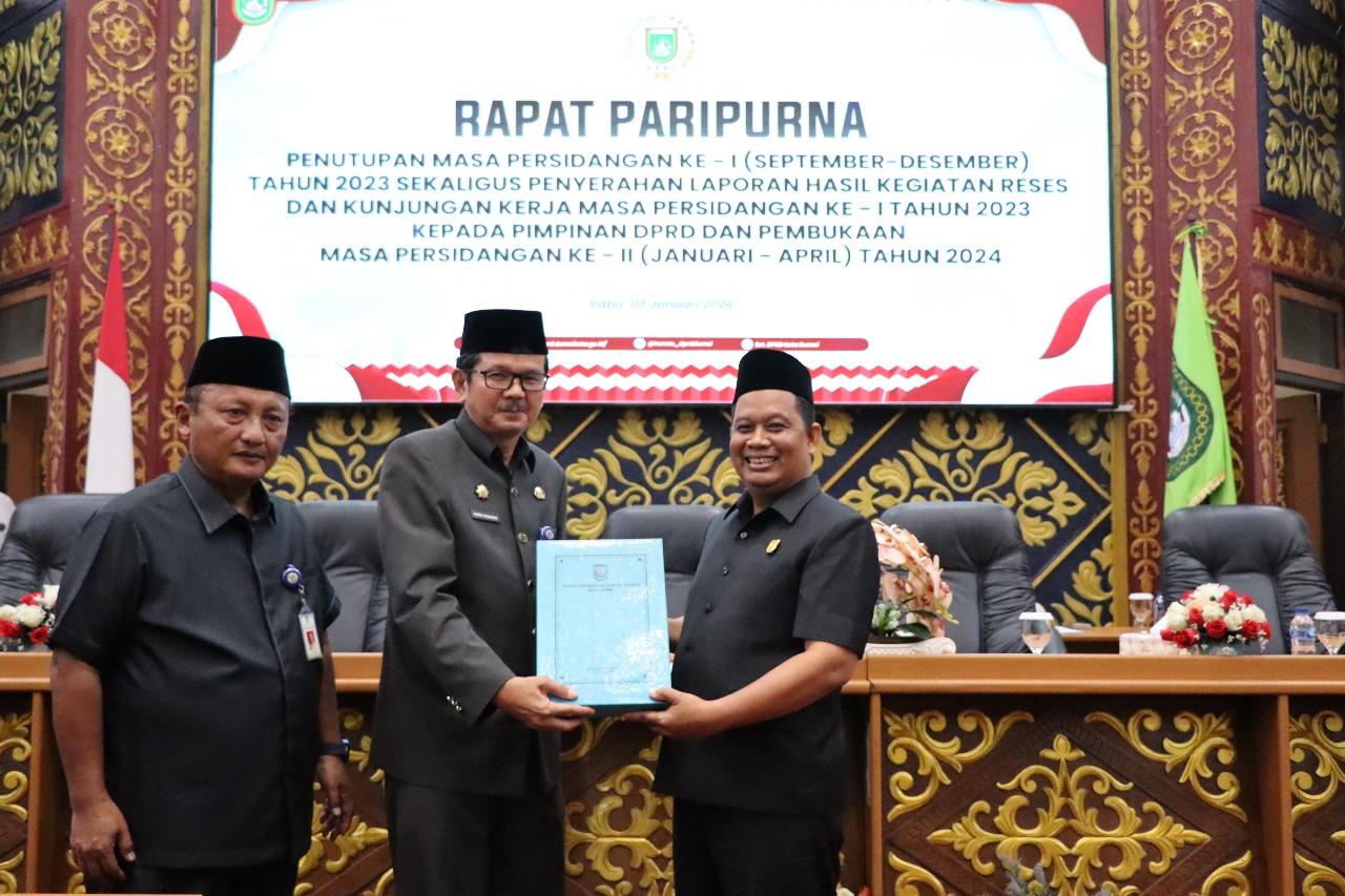 Paripurna Penutupan Masa Persidangan I Tahun 2023, Sekdako Terima Laporan Hasil Reses dan Kunker DPRD Dumai