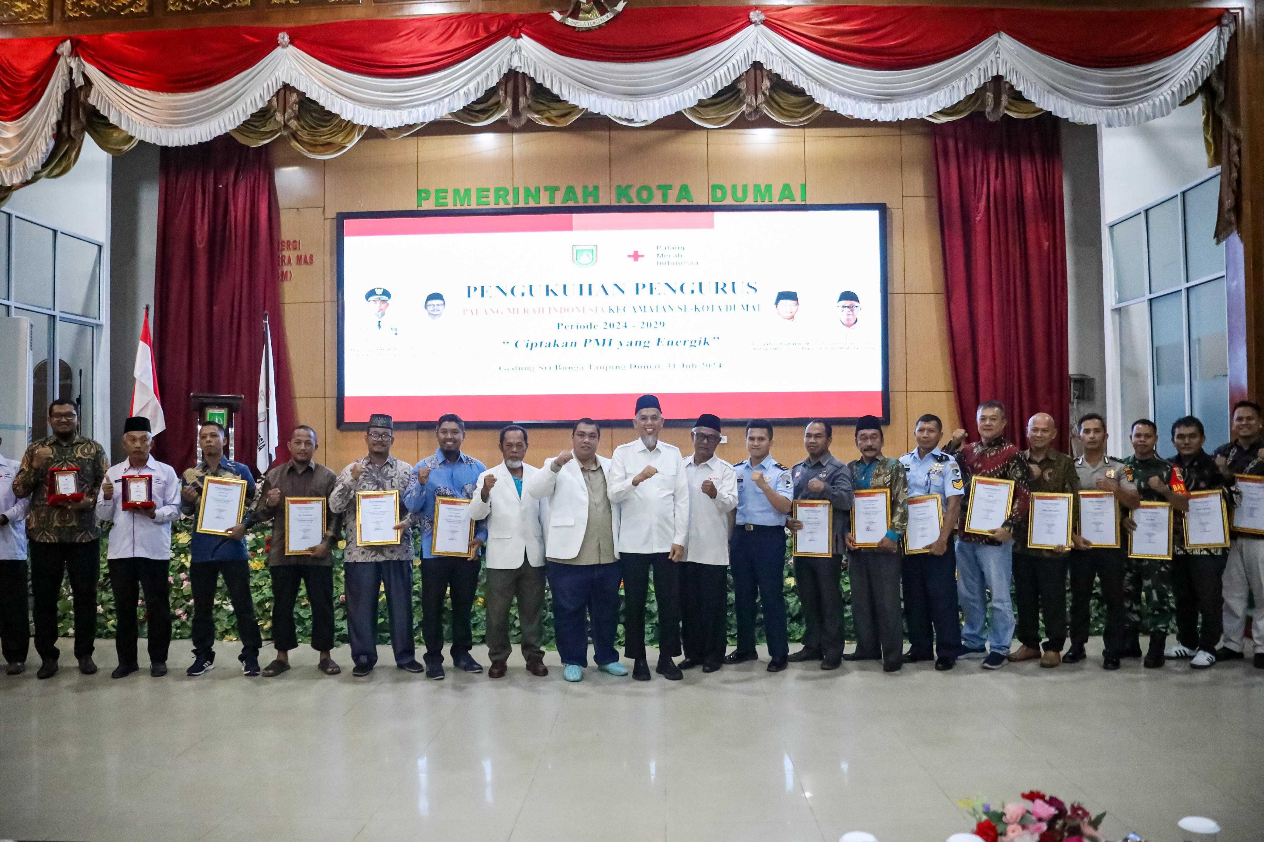 Pengukuhan Pengurus Palang Merah Indonesia Kecamatan se- Kota Dumai Periode 2024-2029