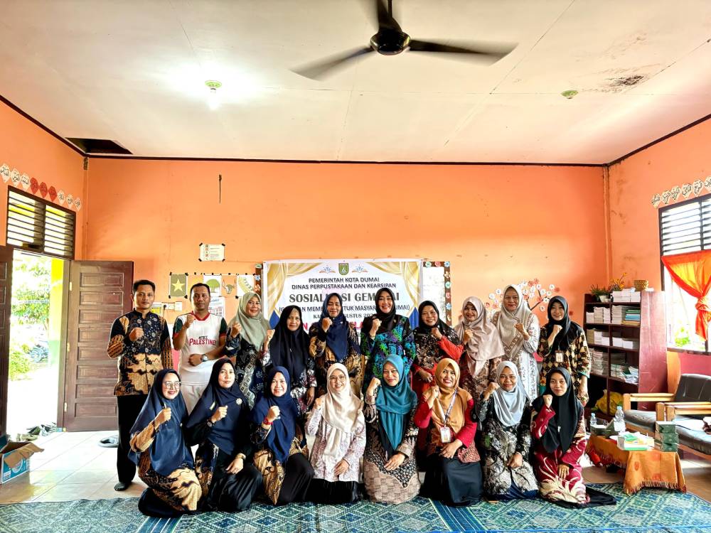Dispersip Kota Dumai Gelar Sosialisasi GEMURAI (Gerakan Membaca Untuk Masyarakat Dumai) di SDN 019 Basilam Baru : Wujudkan Masyarakat yang Cerdas, Kompetitif dan Inovatif 