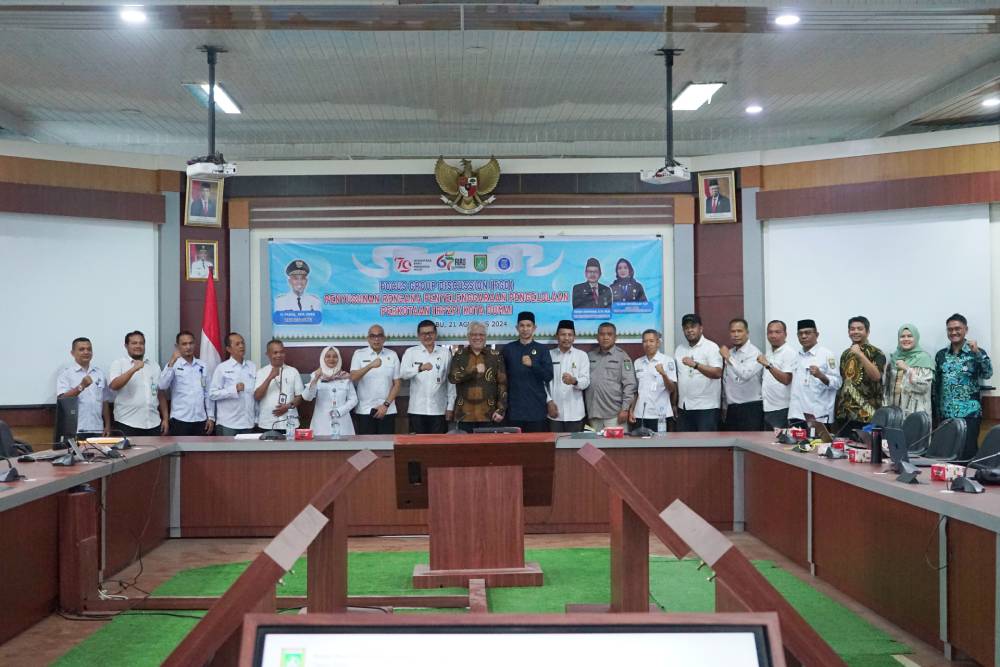 Brida Dumai Gelar Focus Group Discussion (FGD) Penyusunan Rencana Penyelenggaraan Pengelolaan Perkotaan (RP2P) Kota Dumai Tahun 2004, Sekdako Dumai : Wujudkan Dumai Yang Maju 