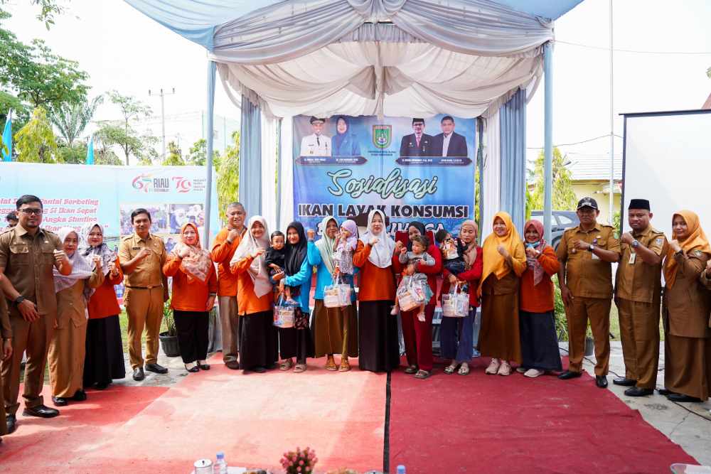 Dinas Perikanan Dumai Gelar Sosialisasi Ikan Layak Konsumsi Bagi Keluarga Beresiko Stunting, Hj Leni: Kemajuan Bangsa Dimulai dari Meja Makan Ibu