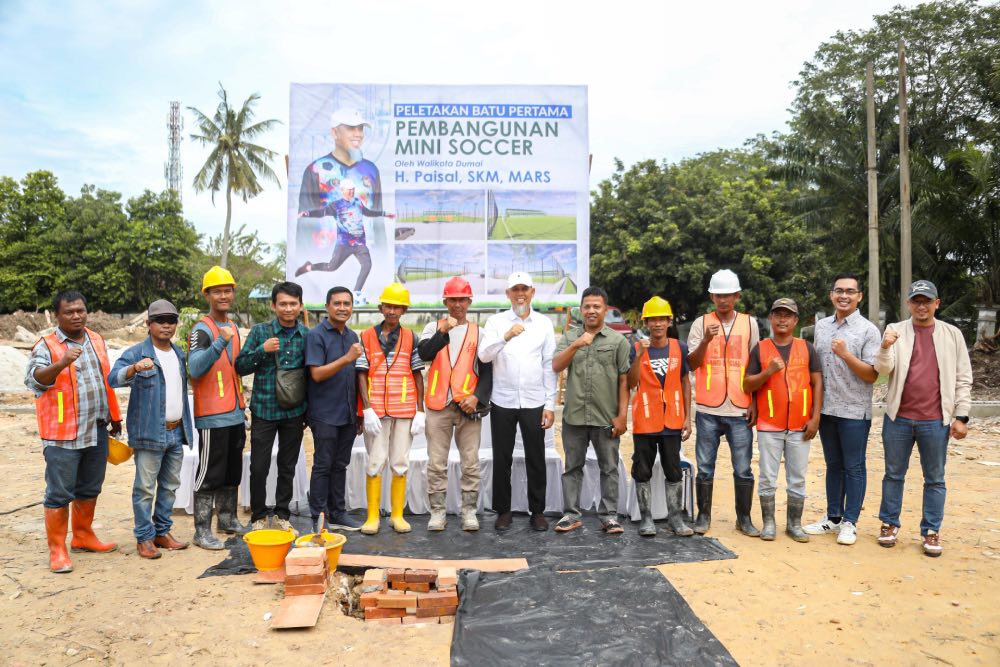 Sah! Pembangunan Lapangan Mini Soccer Pemerintah Kota Dumai Resmi Dimulai, Direncanakan Beroperasi Pada November 2024