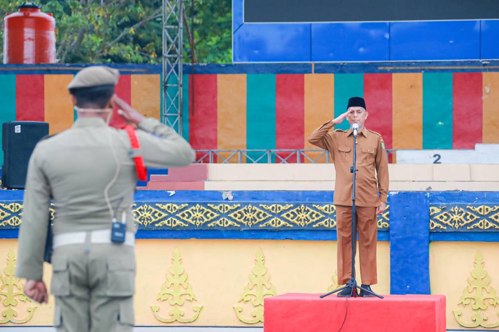 Pimpin Apel Gabungan di Lingkungan Pemko Dumai, Wako: Jaga Netralitas ASN Jelang Pilkada 2024