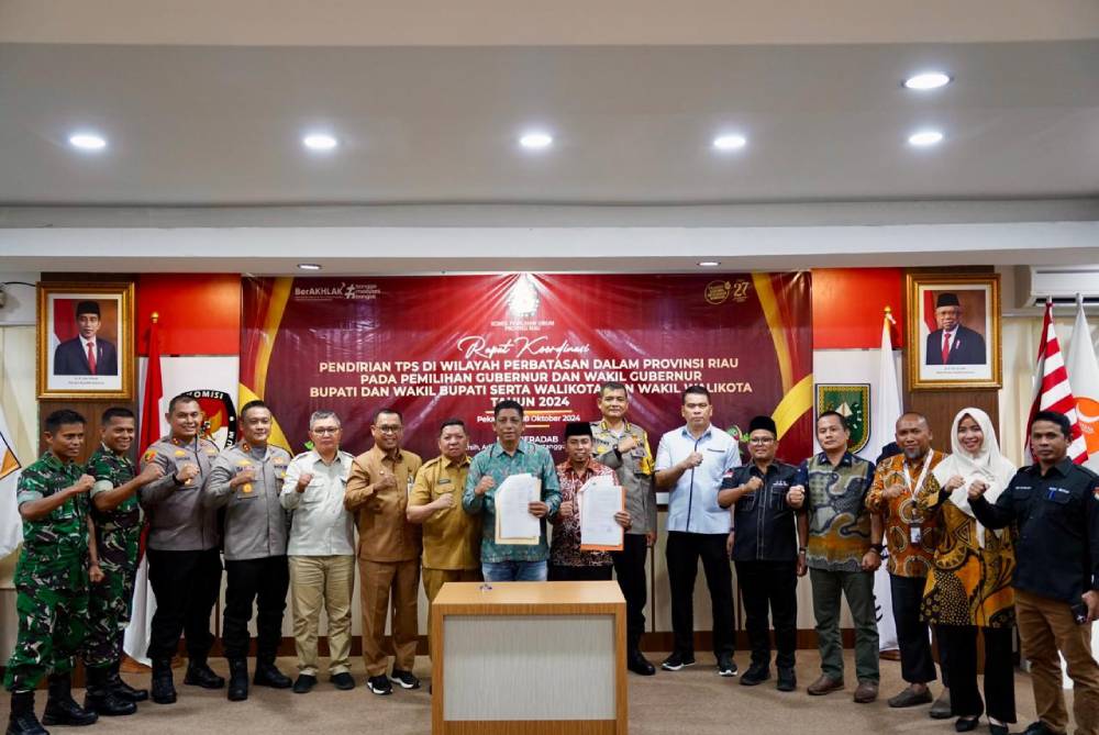 Ciptakan Pemilu Damai Hingga Perbatasan, KPU Provinsi Riau, Adakan Rapat Strategis pendirian TPS Di Wilayah Perbatasan Jelang Pemilu 2024