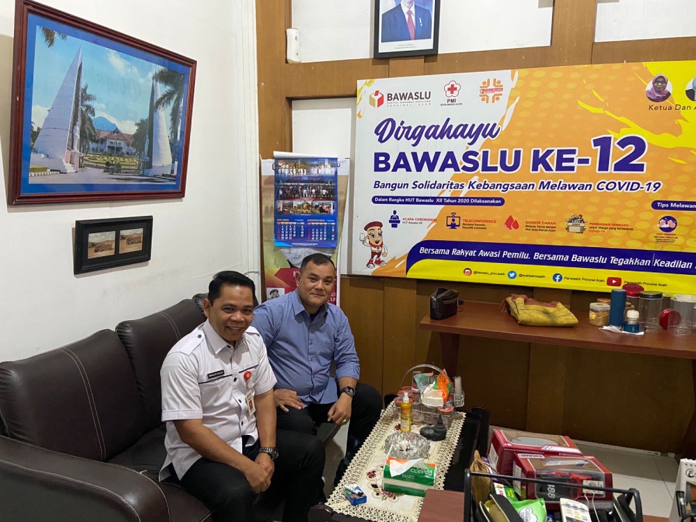 Sukseskan Pilkada Serentak 2024 di Kota Dumai, Pjs Wali Kota Sambangi Bawaslu Provinsi Aceh 