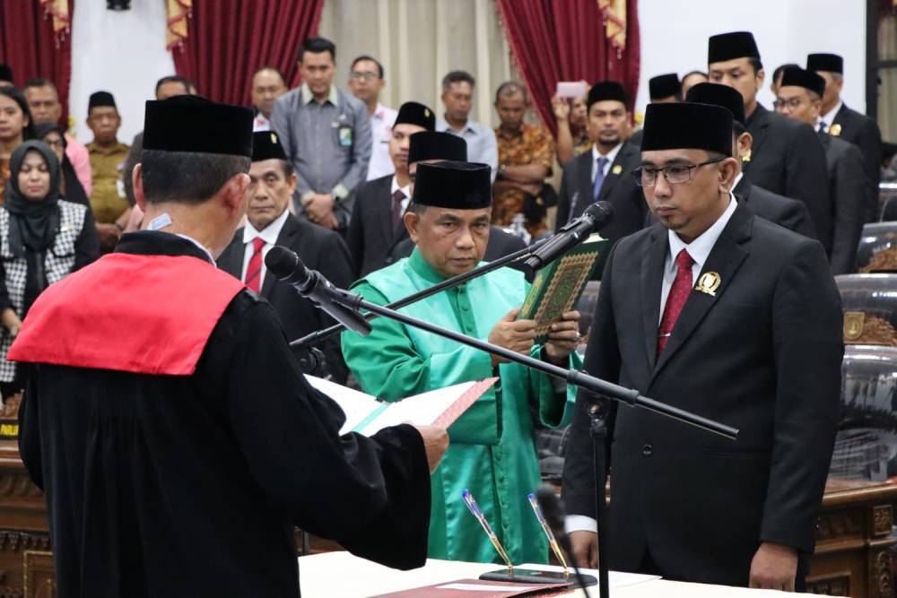 Hadiri Pengucapan Sumpah/Janji Pimpinan DPRD Kota Dumai 2024-2029, Sekda: Perkuat Harmonisasi Eksekutif dan Legislatif