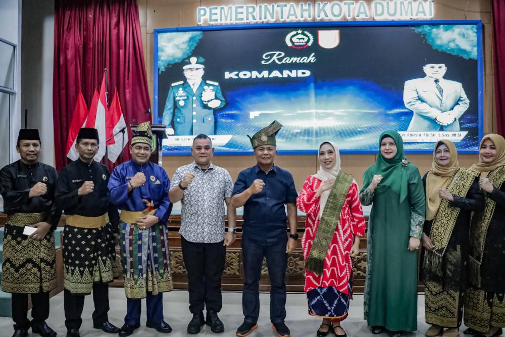 Ramah Tamah Bersama Forkopimda Dumai, Pjs Wako Sambut Hangat Kunjungan Kehormatan Danrem 031/Wira Bima Brigjen TNI Sugiyono