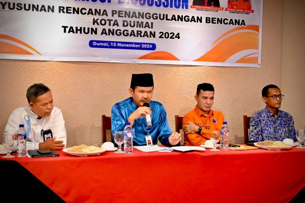 BPBD Gelar FGD Akhir Penyusunan Rencana Penanggulangan Bencana, Sekdako: Bersama Wujudkan Kota Dumai Tangguh Bencana 