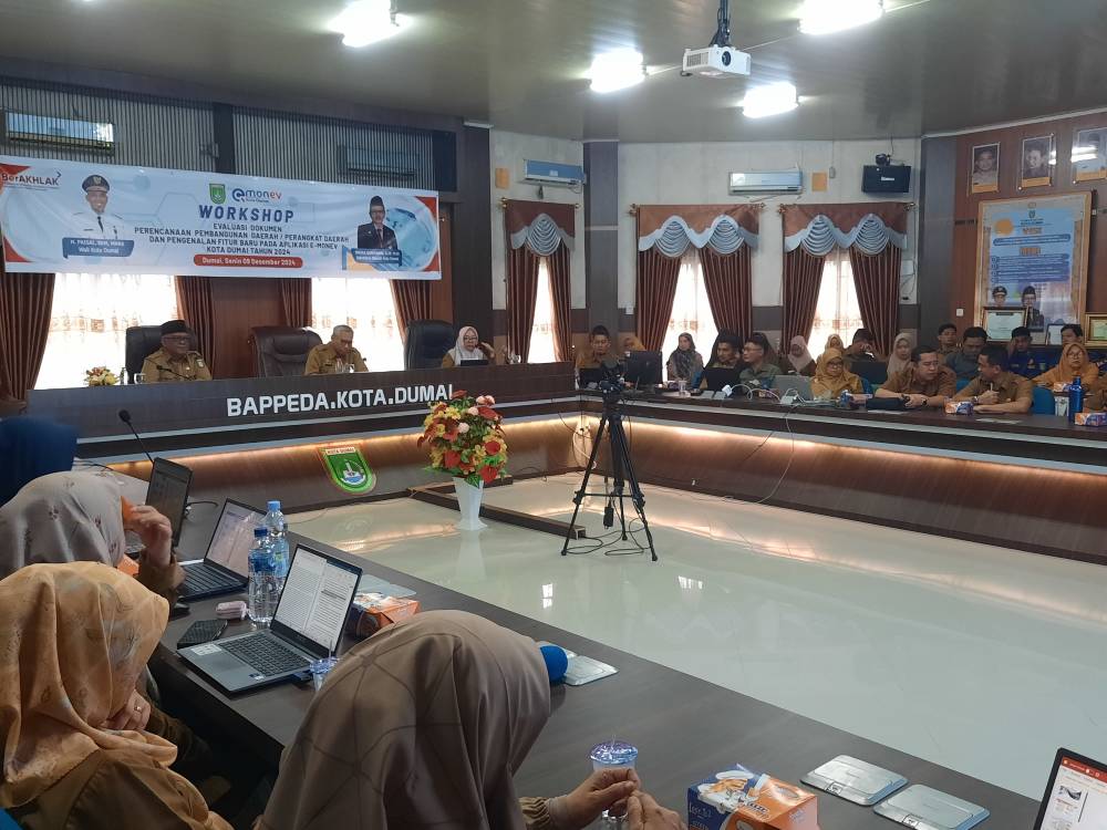 Wujudkan Ekosistem Terpadu Layanan Perencanaan Pembangunan di Kota Dumai, Bappeda Gelar Workshop Bagi Pejabat Perencana Perangkat Daerah