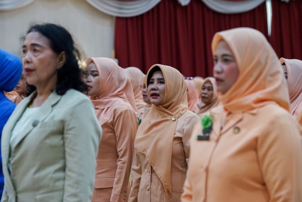 Momen Penguatan Peran Organisasi, Ketua DWP Dumai dan Rombongan Semarakkan Puncak Peringatan HUT ke 25 DWP Tingkat Provinsi Riau