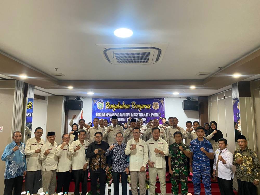 FKDM Tingkat Kota dan Kecamatan Sekota Dumai Resmi Dikukuhkan, Perkuat Kondusifitas di Dumai Kota Idaman