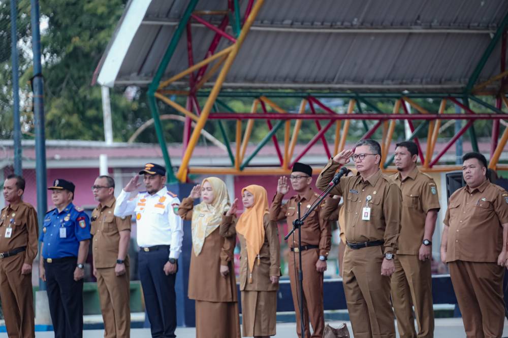 Apel Gabungan di Lingkungan Pemko Dumai Berlangsung Khidmat, Asisten I Sampaikan Sejumlah Hal Penting yang Menjadi Perhatian Bersama